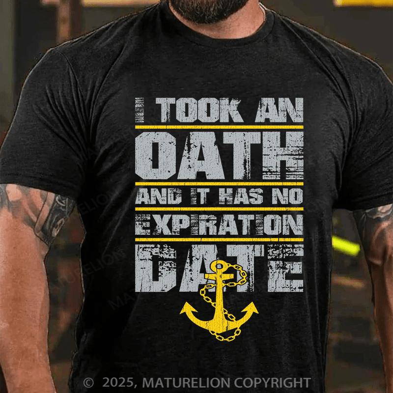 Maturelion Men's T-shirt I Took An Oath Cotton T-shirt