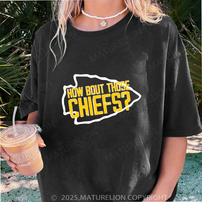 Maturelion Women's T-shirt How Bout Those Chiefs DTG Washed T-shirt