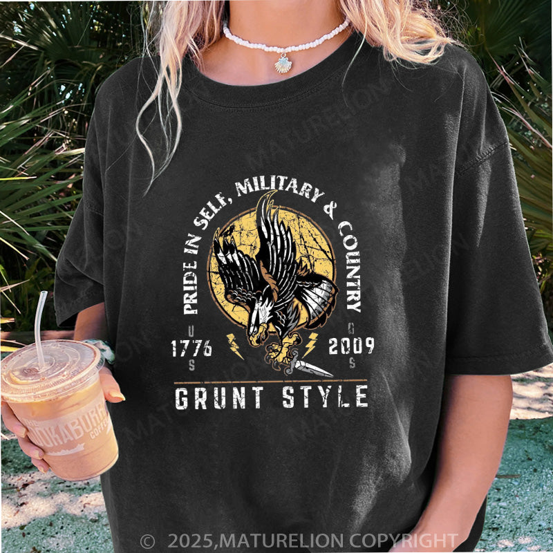 Maturelion Women's T-shirt War Eagle Oversized DTG Washed T-shirt