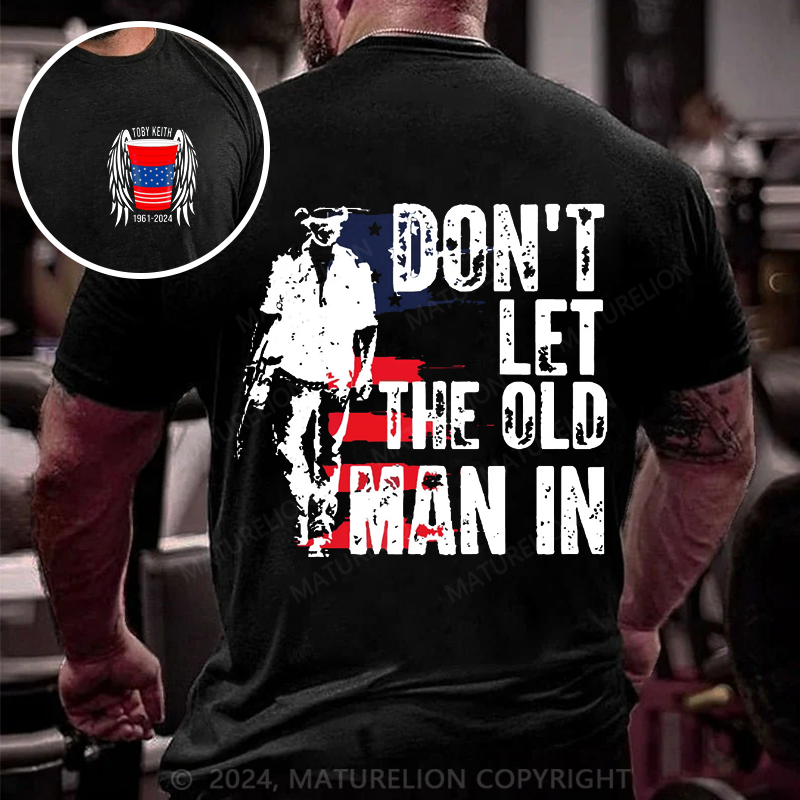 Maturelion Men's T-Shirt Toby Keith Memorials Both Sides Cotton T-Shirt