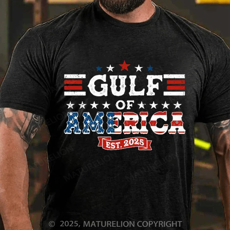 Maturelion Men's T-shirt Gulf-of-America Cotton T-shirt