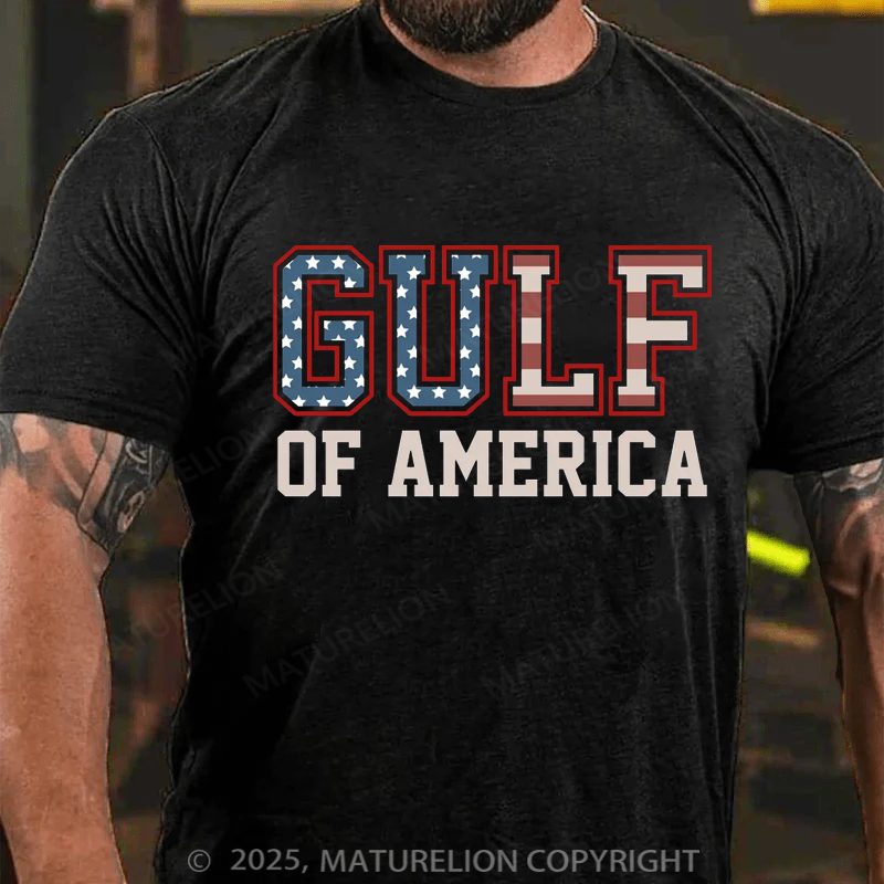 Maturelion Men's T-shirt Gulf-of-America Cotton T-shirt