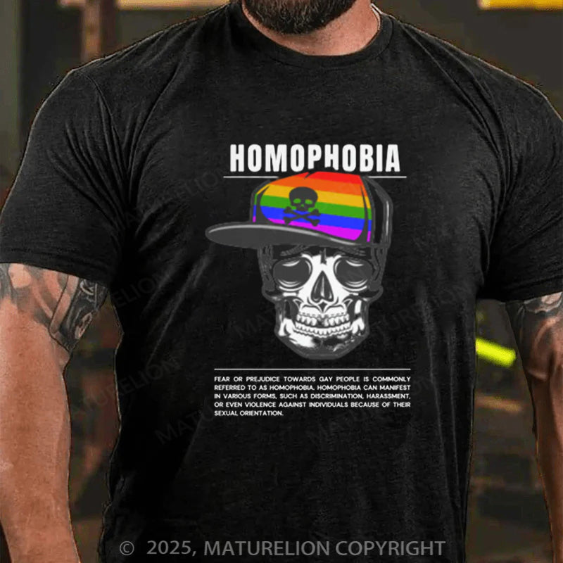 Maturelion Men's T-shirt  Homophobia Fear of Gay People Cotton T-shirt