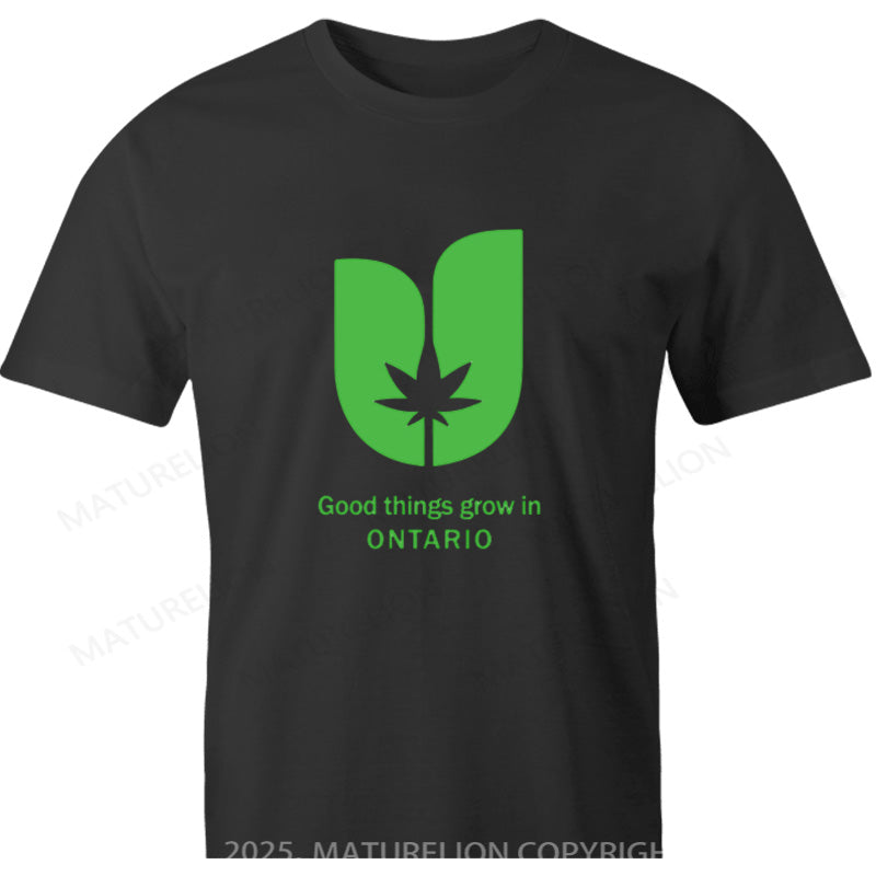 Maturelion Canadian T-Shirt Grow Cannabis Ontario Cotton T-shirt