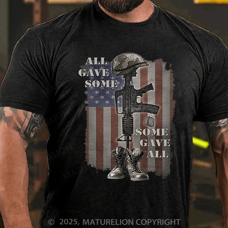 Maturelion Men's T-shirt All Gave Some Cotton T-shirt