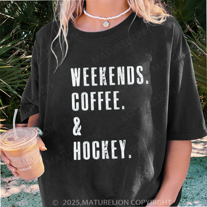 Maturelion Women's T-shirt Hockey DTG Washed T-shirt