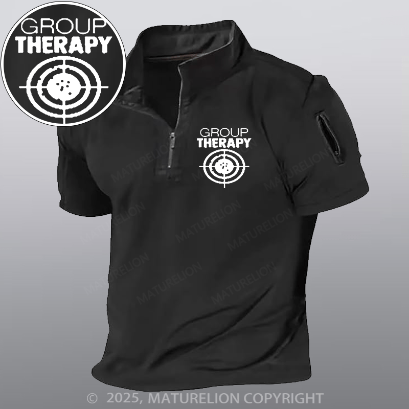 Maturelion Men's Henley Shirt Group Therapy Target Practice Shooting Henley Shirt