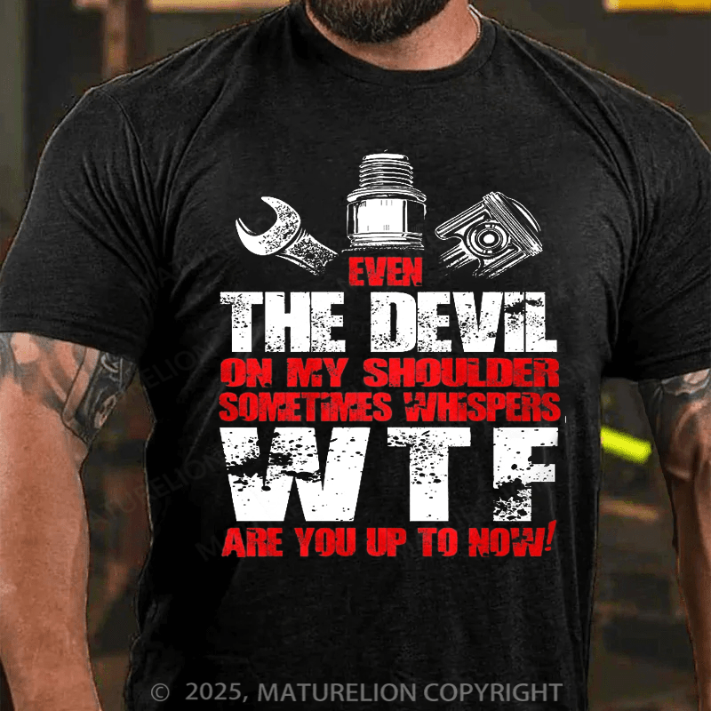 Maturelion Men's T-shirt Vitome Mechanic Cotton T-shirt