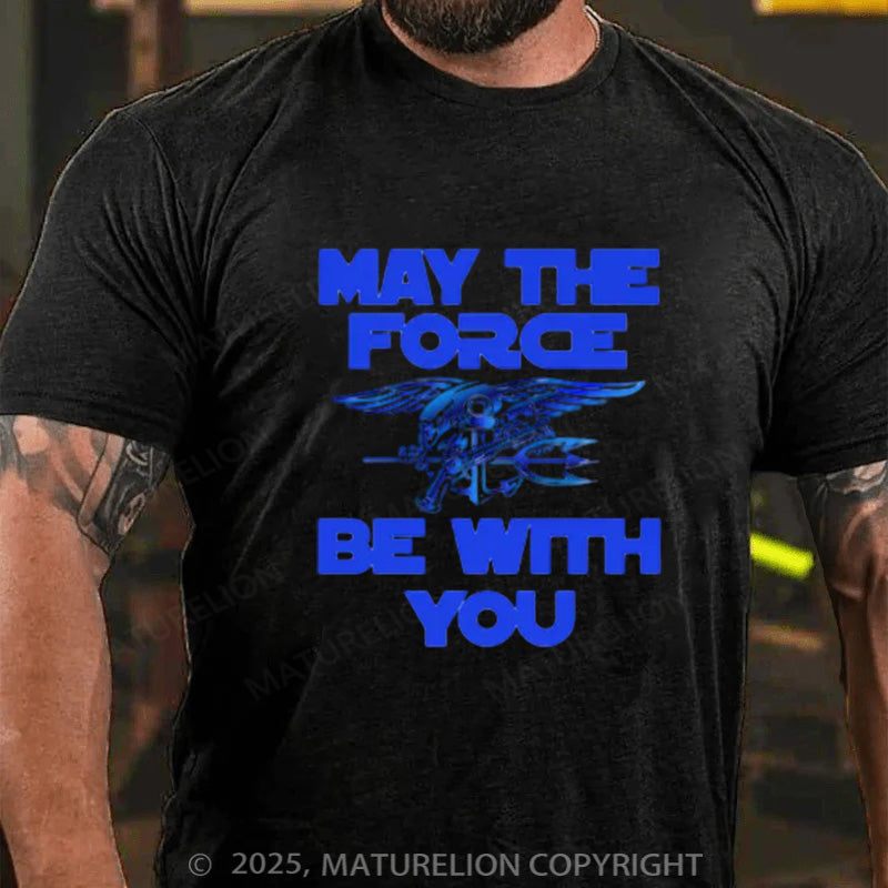 Maturelion Men's T-shirt MAY THE FORCE BE WITH YOU Cotton T-shirt