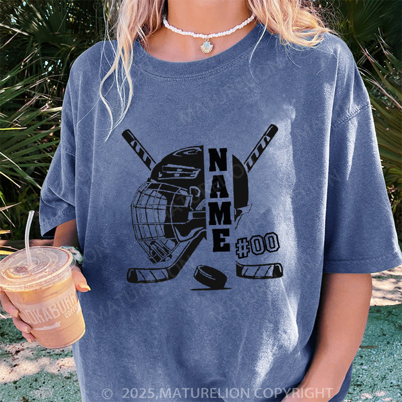 Maturelion Women's T-shirt Hockey DTG Washed T-shirt