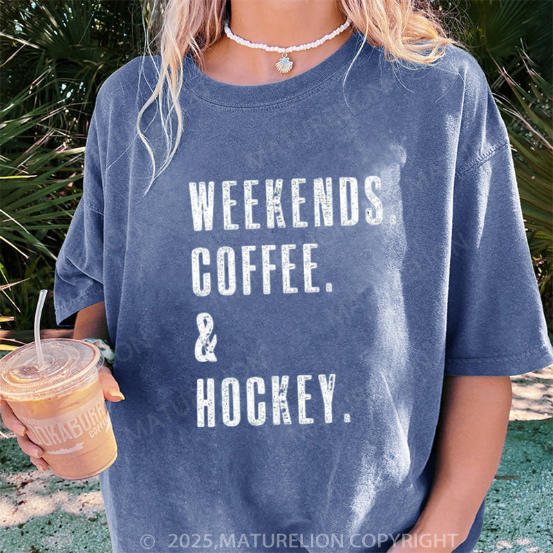 Maturelion Women's T-shirt Hockey DTG Washed T-shirt
