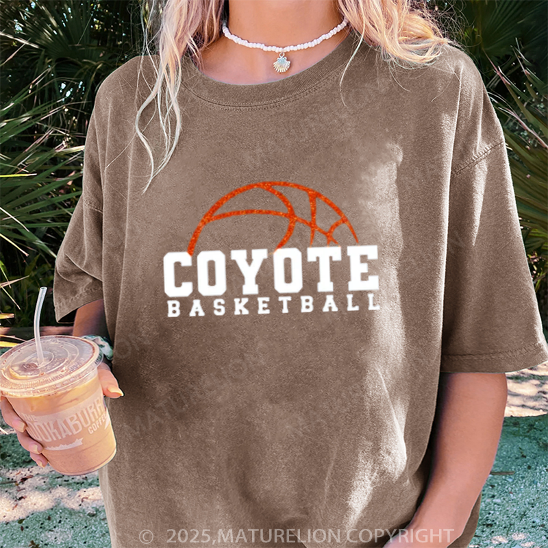 Maturelion Women's T-shirt Personalized Basketball spirit DTG Washed T-shirt