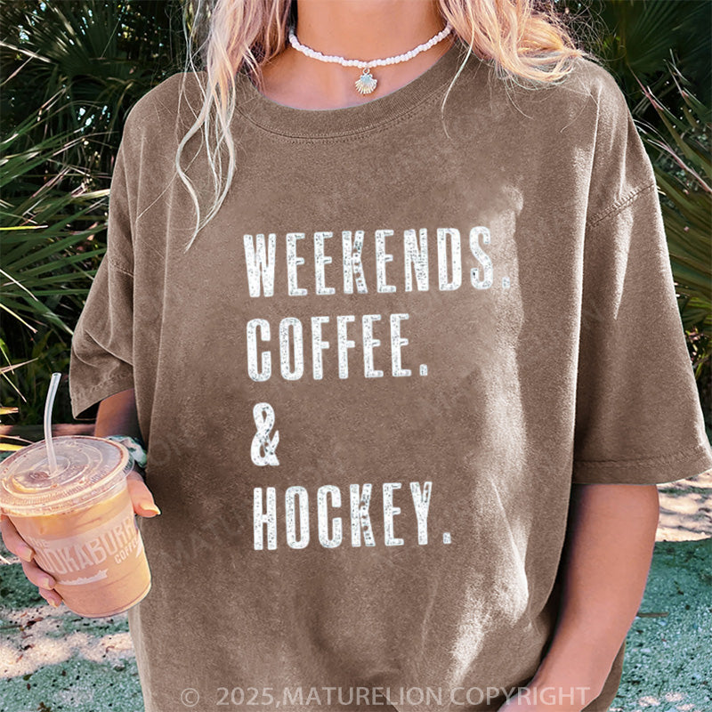 Maturelion Women's T-shirt Hockey DTG Washed T-shirt