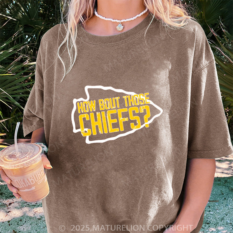 Maturelion Women's T-shirt How Bout Those Chiefs DTG Washed T-shirt