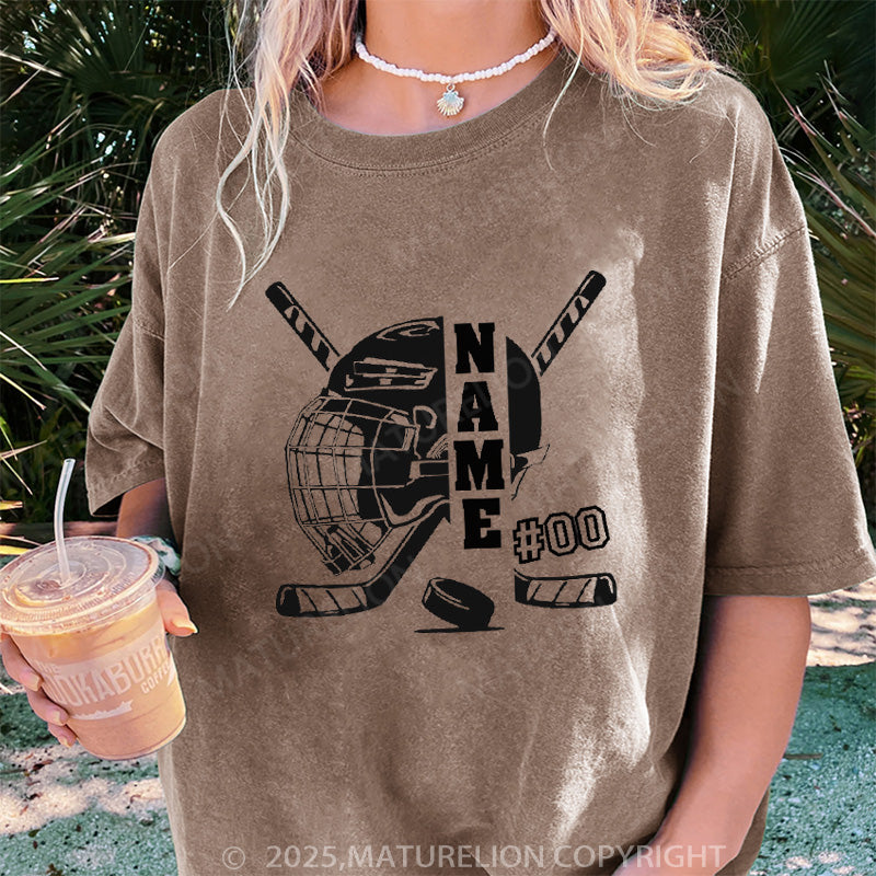 Maturelion Women's T-shirt Hockey DTG Washed T-shirt
