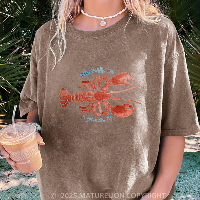 Maturelion Women's T-shirt Always In A Pinch! DTG Washed T-shirt