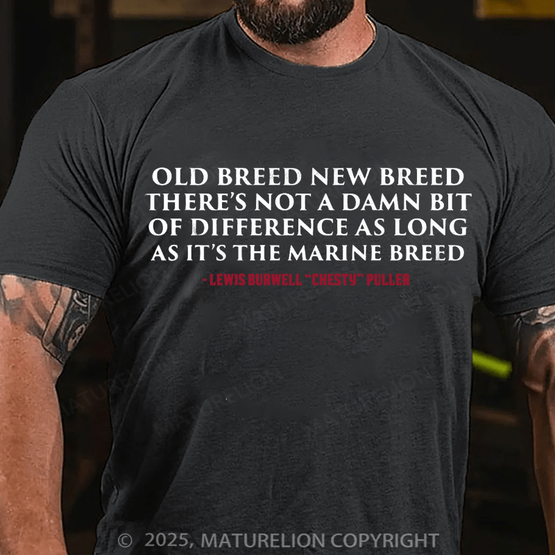 Maturelion Men's T-shirt Old Breed Cotton T-shirt