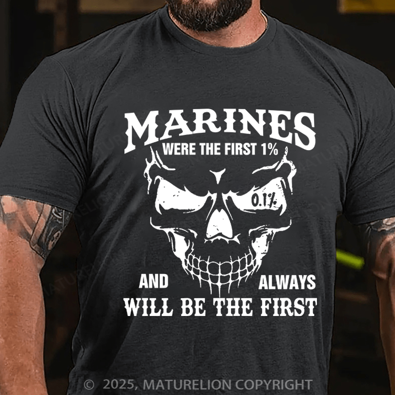 Maturelion Men's T-Shirt Were The First 1% And Always Will Be The First Cotton T-Shirt