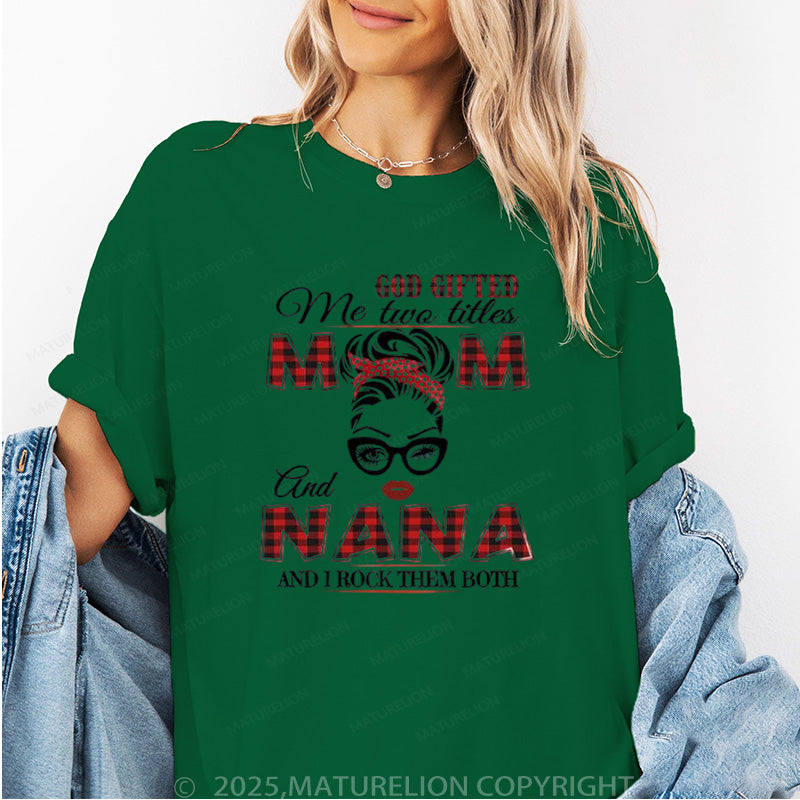 Maturelion Women's T-shirt God Gifted Cotton T-shirt