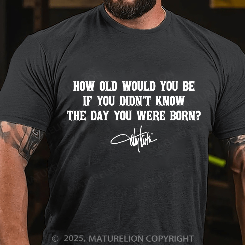 Maturelion Men's T-Shirt Don't Let The Old Man In Cotton T-Shirt