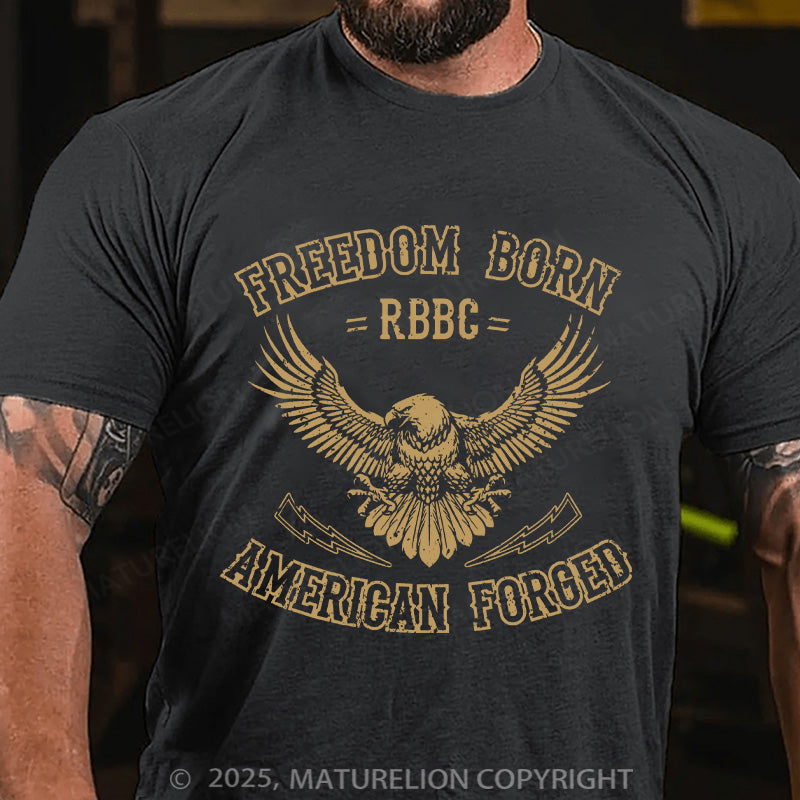 Maturelion Men's T-shirt American Forged Cotton T-shirt