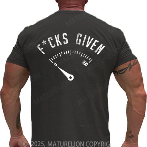 Maturelion Men's T-shirt Fcks Given Cotton T-shirt