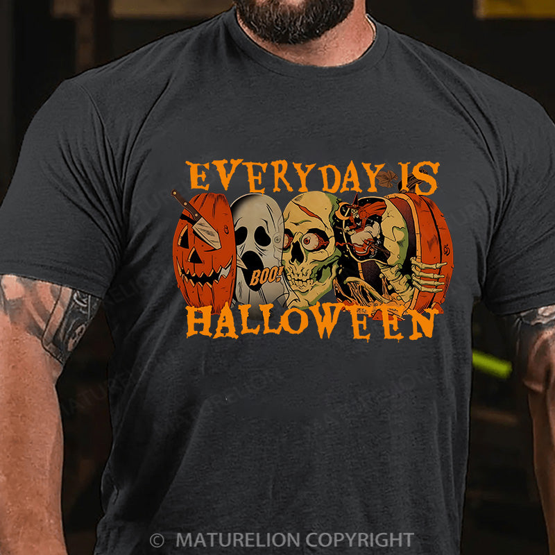 Maturelion Men's T-shirt Everyday Is Halloween Cotton T-shirt