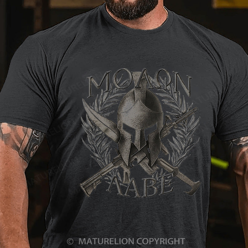 Maturelion Men's T-shirt Molon Labe Cotton T-shirt