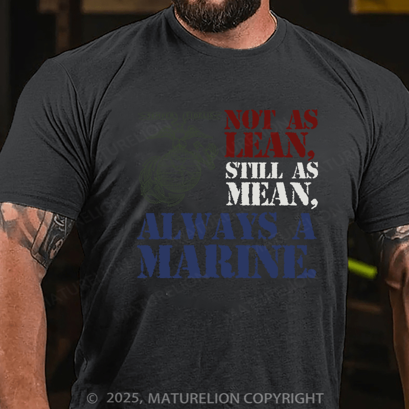 Maturelion Men's T-shirt Not As Lean Full Front Cotton T-shirt