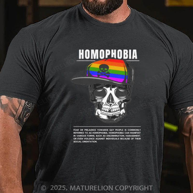 Maturelion Men's T-shirt  Homophobia Fear of Gay People Cotton T-shirt
