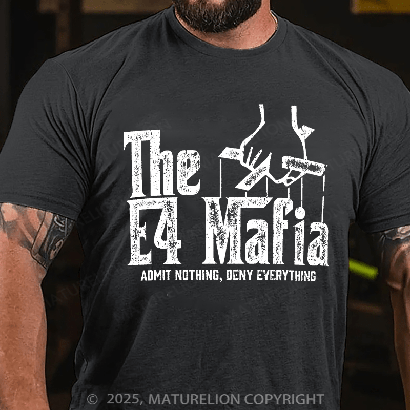 Maturelion Men's T-shirt 7.62 Design File 13 E-4 Mafia Admit Nothing Deny Everything Cotton T-shirt