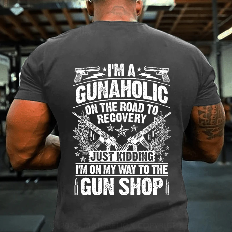 Maturelion Men's T-Shirt Gunaholic Cotton T-Shirt