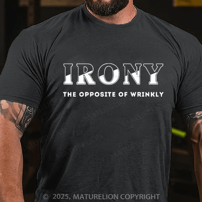 Maturelion Men's T-shirt Funny Puns Cotton T-shirt