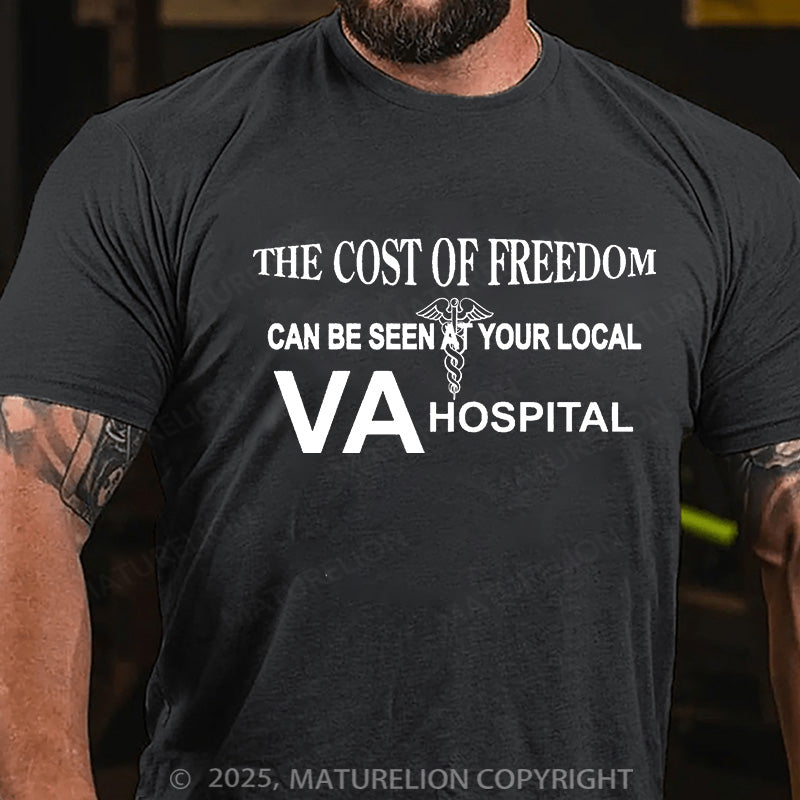 Maturelion Men's T-shirt The Cost of Freedom Cotton T-shirt