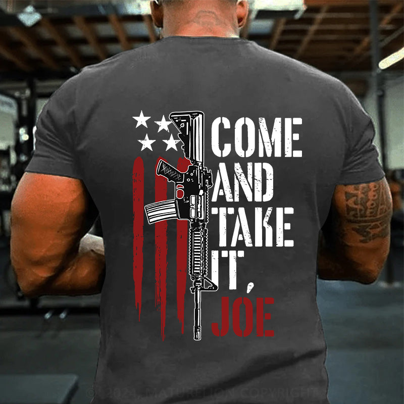 Maturelion Men's T-shirt Come And Take It Joe Cotton T-shirt