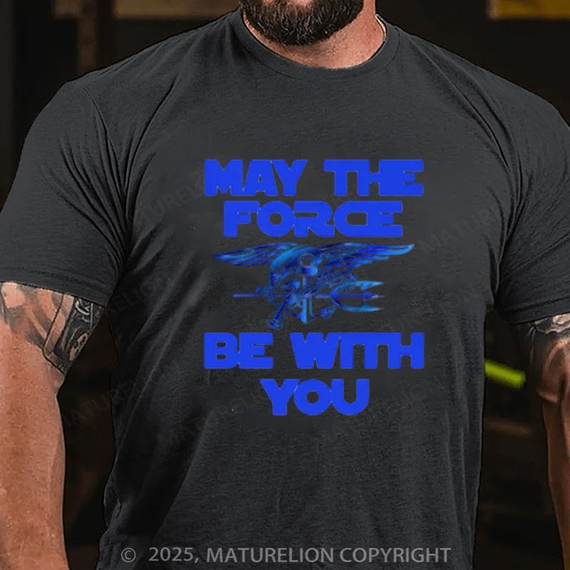 Maturelion Men's T-shirt MAY THE FORCE BE WITH YOU Cotton T-shirt