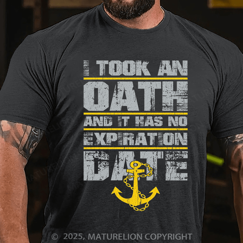 Maturelion Men's T-shirt I Took An Oath Cotton T-shirt