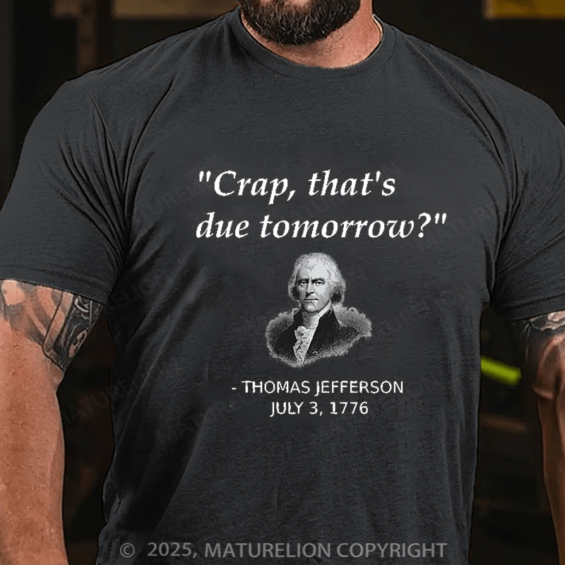 Maturelion Men's T-shirt Thomas Jefferson 4th Of July T-shirt
