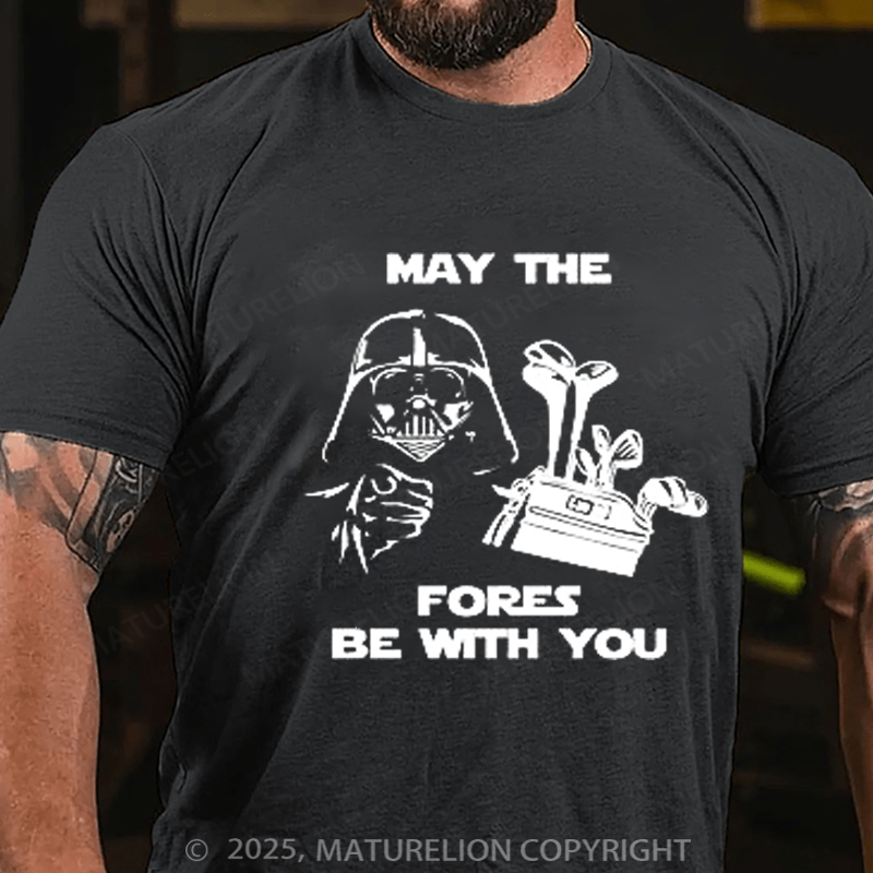 Maturelion Men's T-Shirt Darth Vader Golf Cotton T-shirt