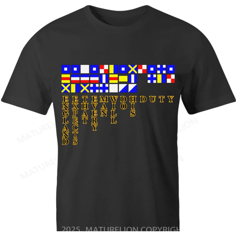 Maturelion British T-shirt England expects that every man will do his duty Unisex organic Cotton T-shirt