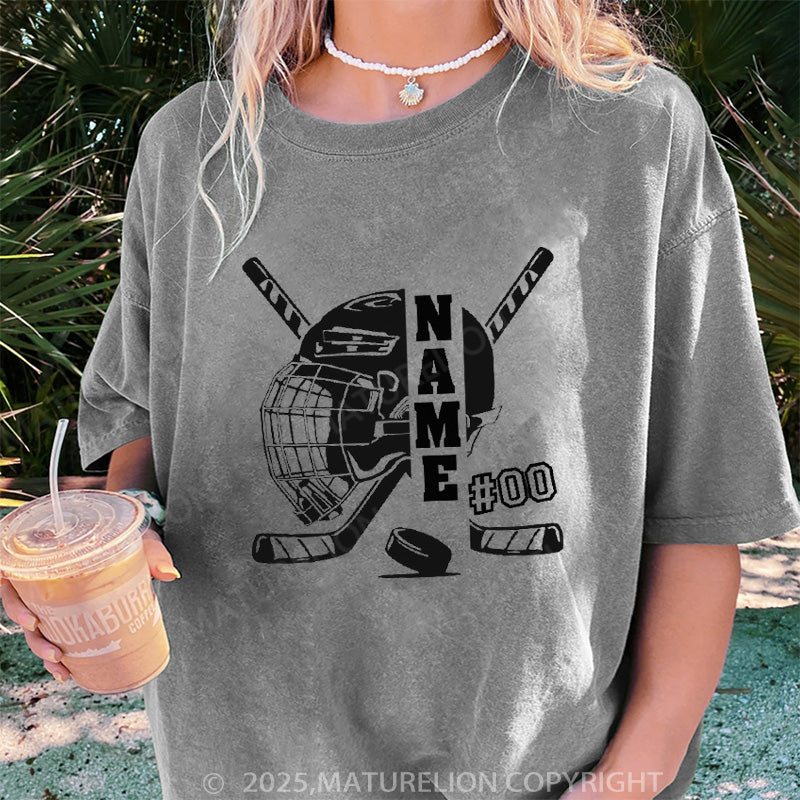Maturelion Women's T-shirt Hockey DTG Washed T-shirt