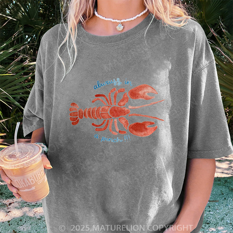 Maturelion Women's T-shirt Always In A Pinch! DTG Washed T-shirt