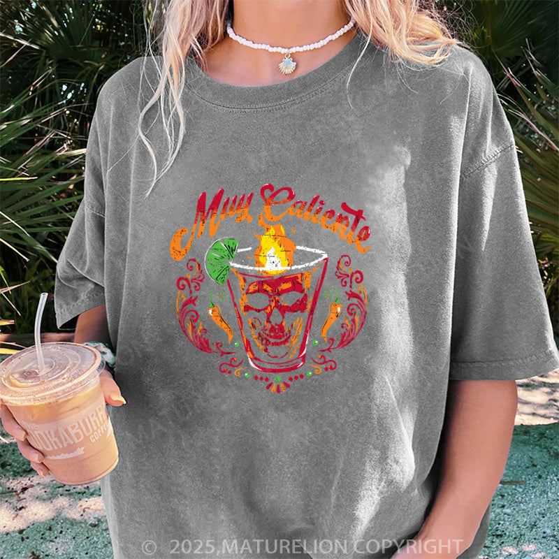 Maturelion Women's T-shirt Muy Caliente DTG Washed T-shirt
