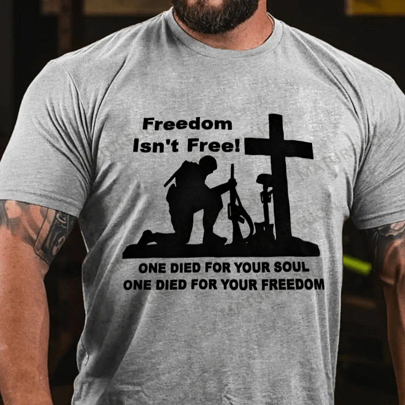 Maturelion Men's T-shirt Freedom Isn't Free Cotton T-shirt