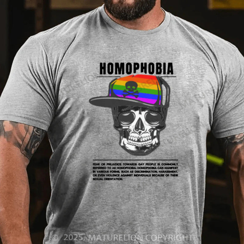 Maturelion Men's T-shirt  Homophobia Fear of Gay People Cotton T-shirt