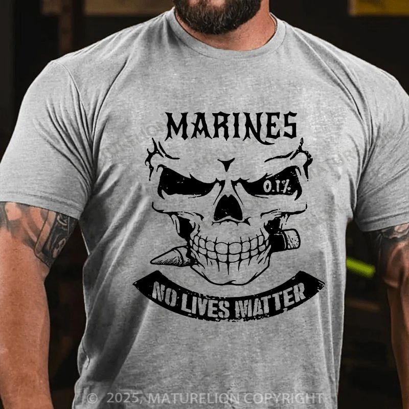 Maturelion Men's T-Shirt No Lifes Matter Cotton T-Shirt