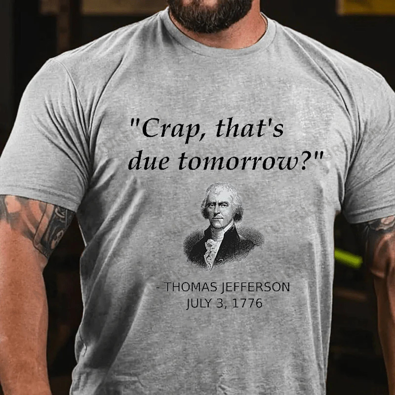 Maturelion Men's T-shirt Thomas Jefferson 4th Of July T-shirt