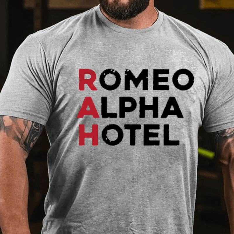 Maturelion Men's T-shirt ROMEO, ALPHA, HOTEL Cotton T-shirt