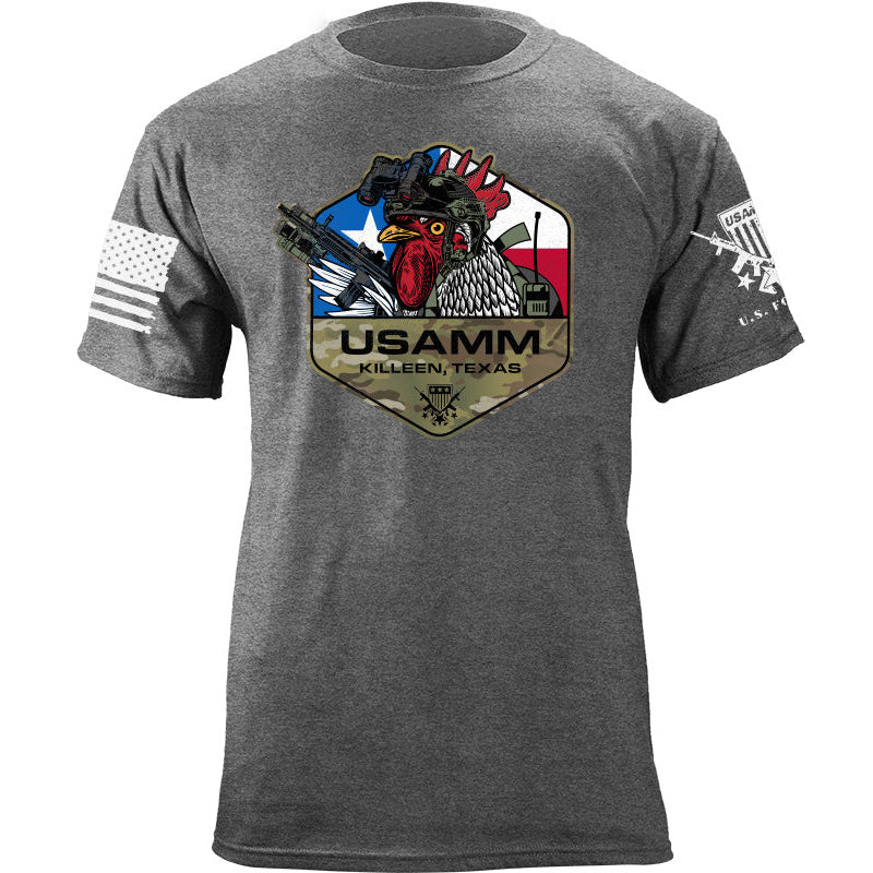 Maturelion Men's T-shirt Tactical Rooster Polygon Texas Cotton T-shirt