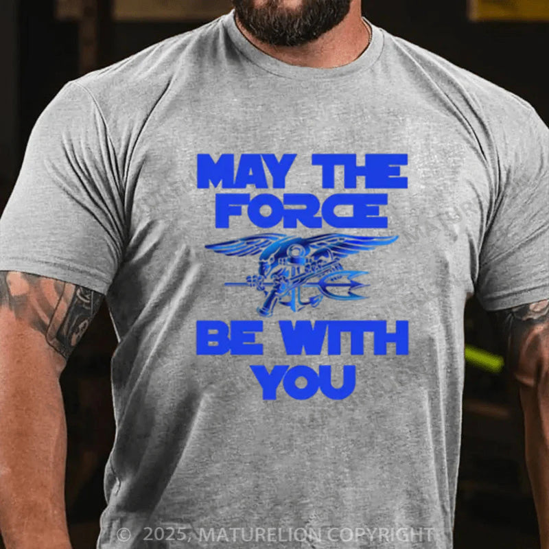 Maturelion Men's T-shirt MAY THE FORCE BE WITH YOU Cotton T-shirt